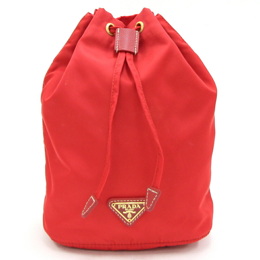 Prada Pouch Red Drawstring Nylon - image 2